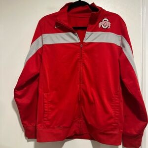 Vintage Nike Mens Sz:XL Full Zip Long Sleeve Red Ohio State Lightweight Jacket.